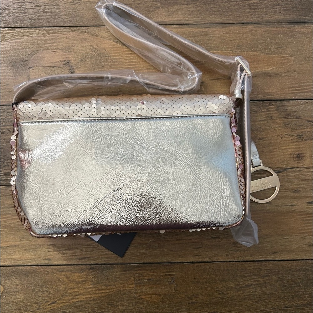 NICOLE MILLER Elegant Gold Sequin Clutch Bag - Picture 5 of 10